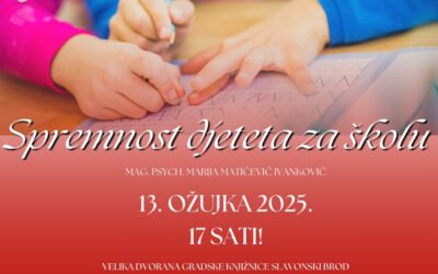 Predavanje “Spremnost djeteta za školu” u Gradskoj knjižnici