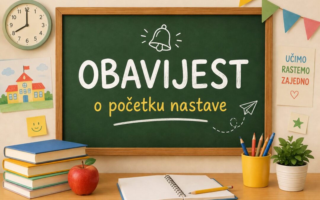 Obavijest o početku nastave